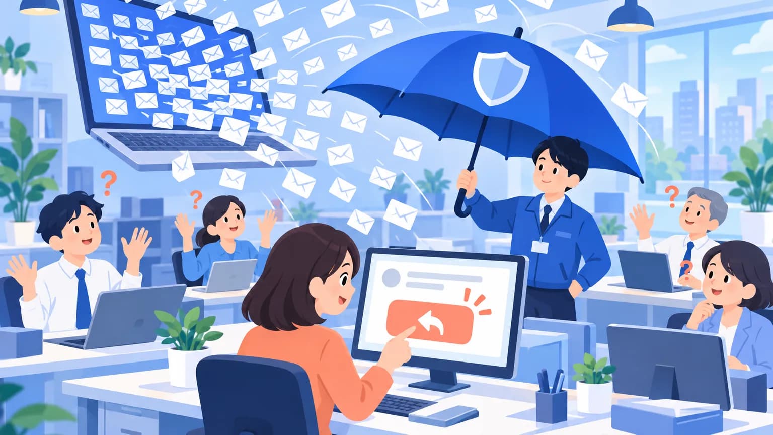 「全員に返信」の嵐はなぜ止まらない?情シスの止め方と防ぎ方