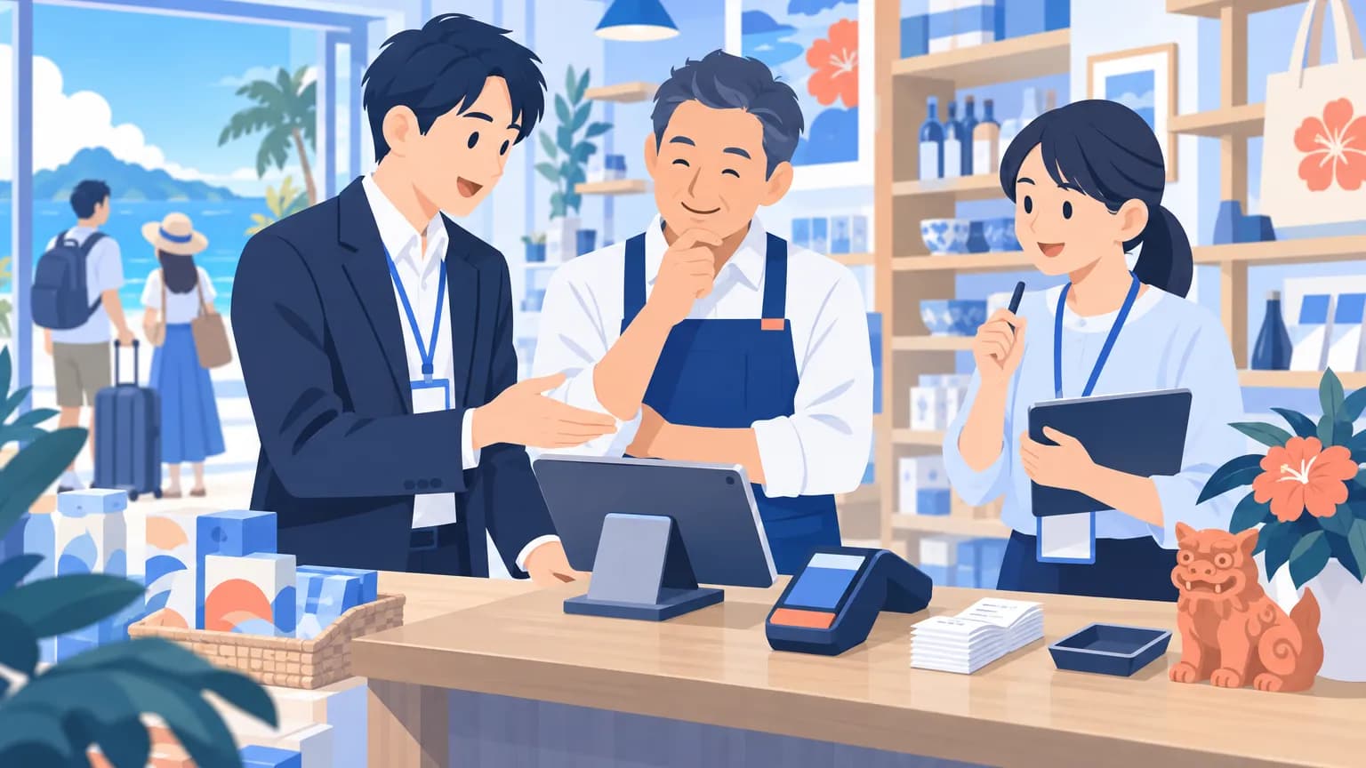 スマレジと琉球銀行が提携、沖縄の店舗へPOS・決済・新免税対応を共同提案